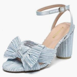 Pleated Bow Heels